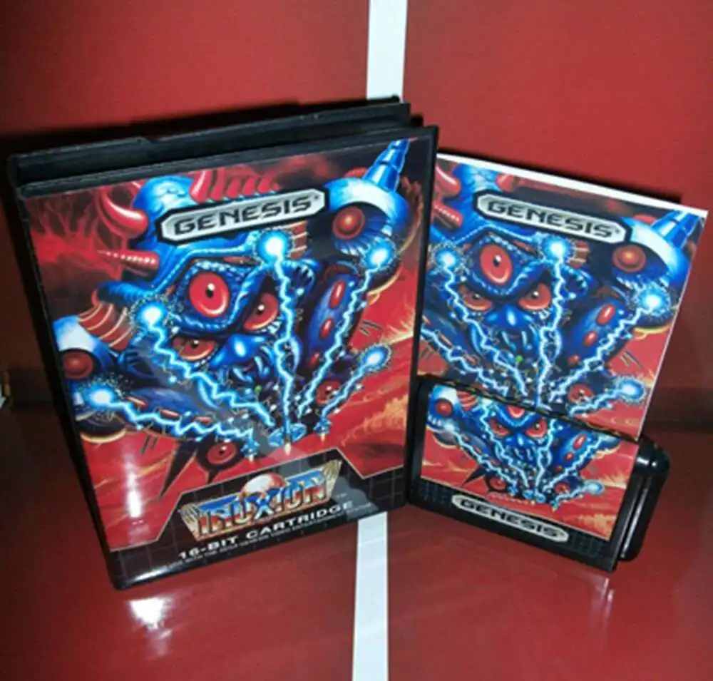 Truxton with Box and Manual Cartridge for 16 bit Sega MD game card Megadrive Genesis system