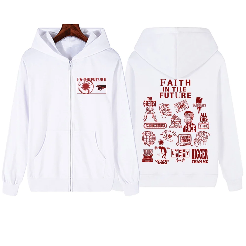 

Louis-Tomlinson Faith In The Future Zipper Hoodie Harajuku Pullover Tops Popular Music Sweatshirt