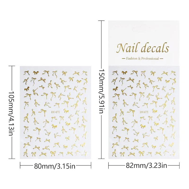 DIY Manicure Supplies Decor Bowknot Ribbon Nail Stickers Mini Kawaii Lace Bow Tie Design Self-Adhesive Nail Art Decals