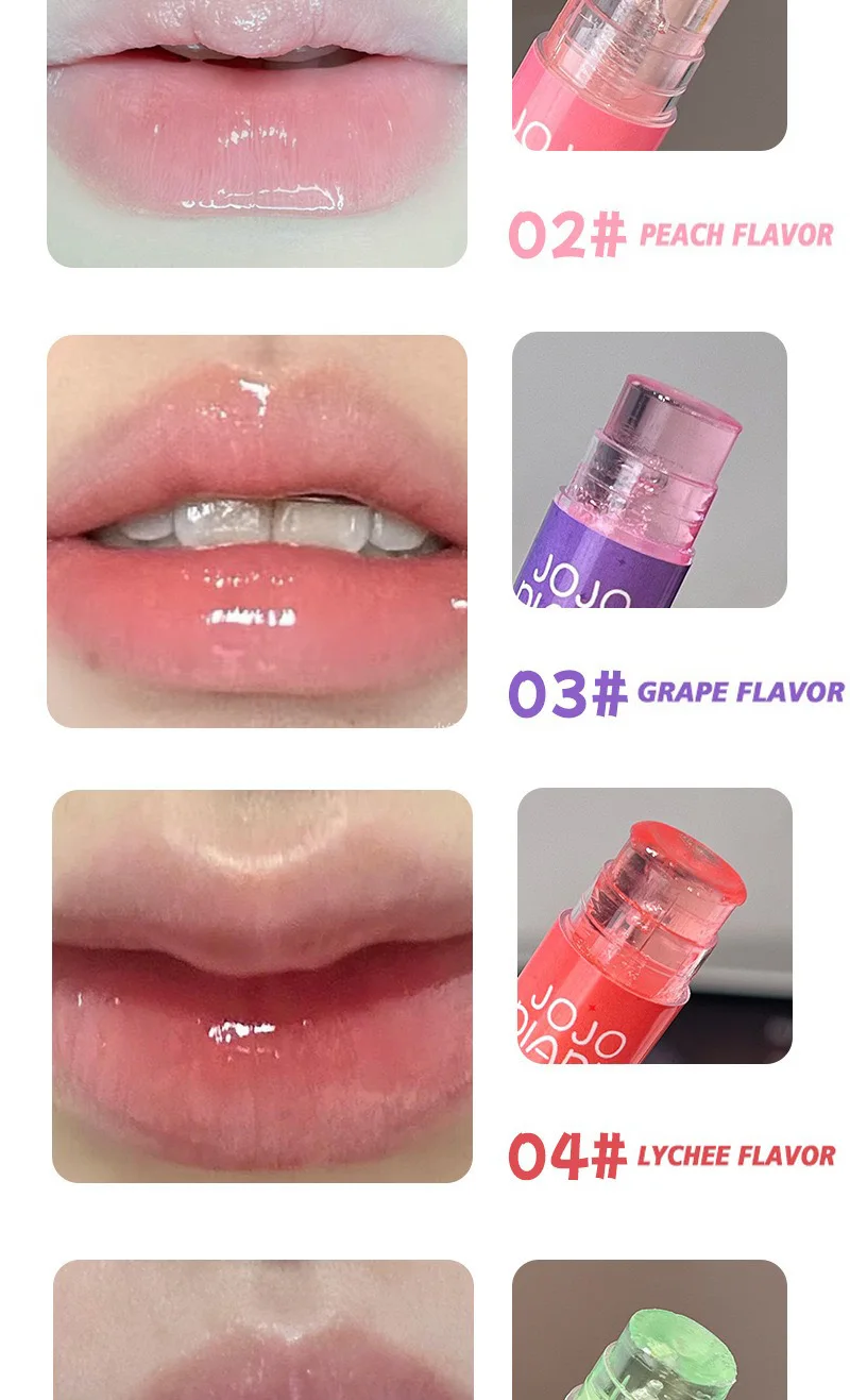 Jasmine Flower Hydrating Lip Balm Coconut Grape Apple Fruity Fresh Moisturizing Cream Anti Dryness Nourish Lip Care Jelly Gel
