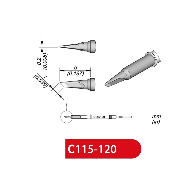 

C115-120 Tips for JBC NASE/NANE NT115 SOGUN AIFEN AIXUN Soldering Station Handle