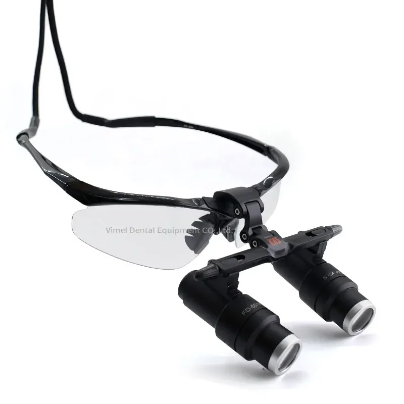 

New 5.0X Binocular Medical Dental Magnifier Surgery Loupe Glasses Pupil Adjustable Supper Light