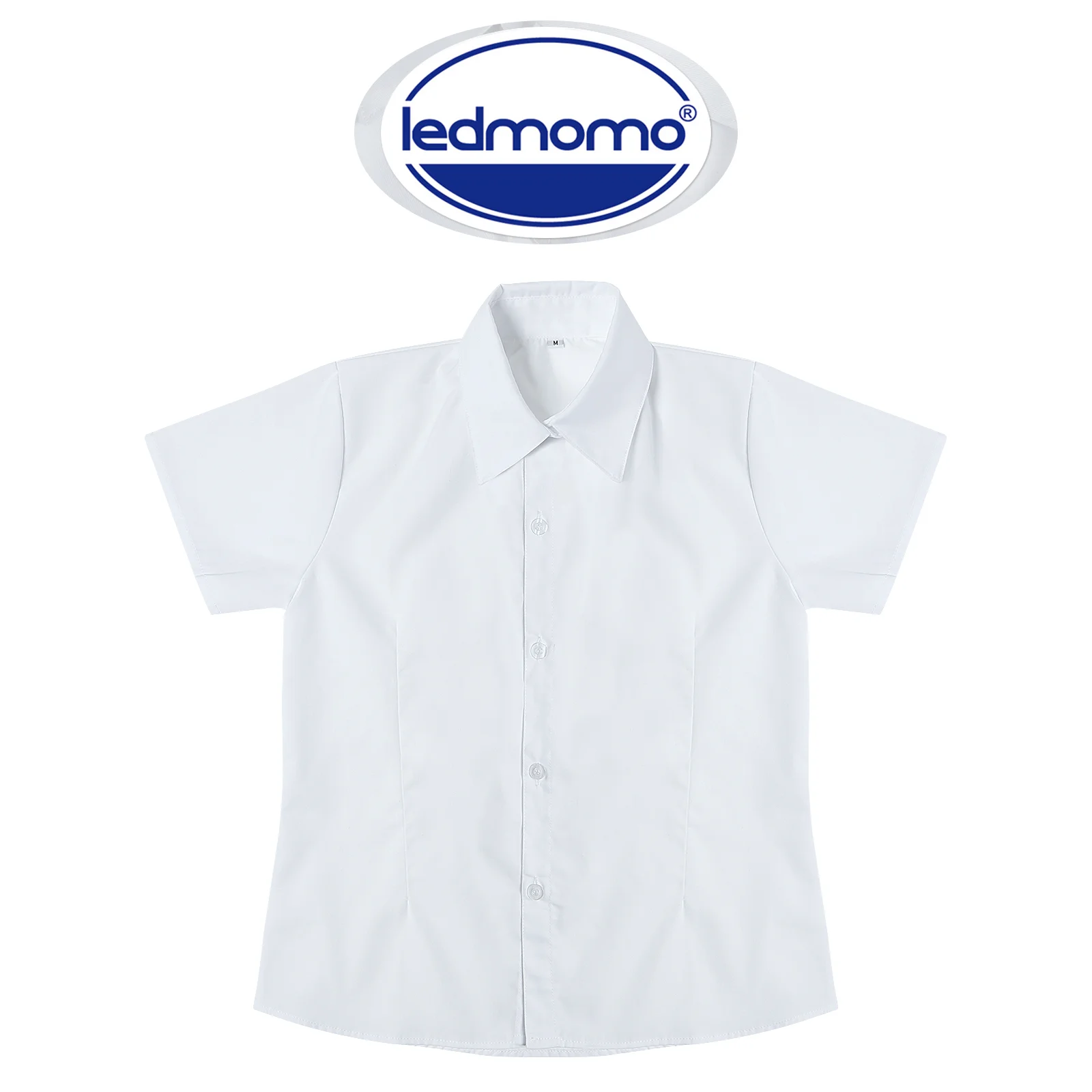 Camisa de manga curta estilo japonês para meninas, uniforme escolar, branco, verão e outono