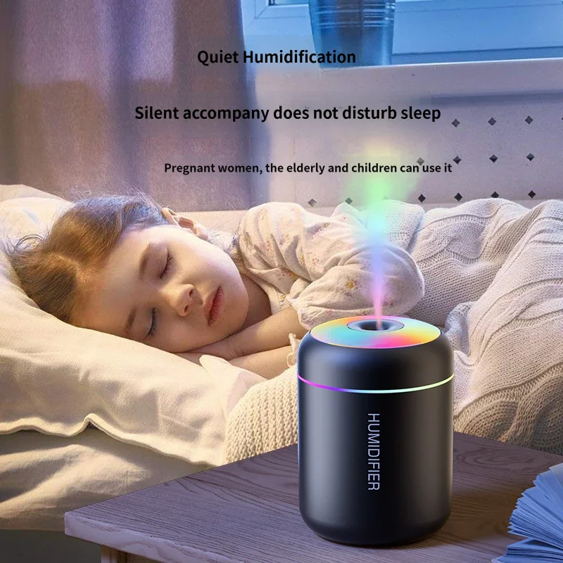 USB Mini Humidifier, Quiet, Large Mist, Colorful Ambient Light, for Car, Home & Air-conditioned Rooms gallery 3