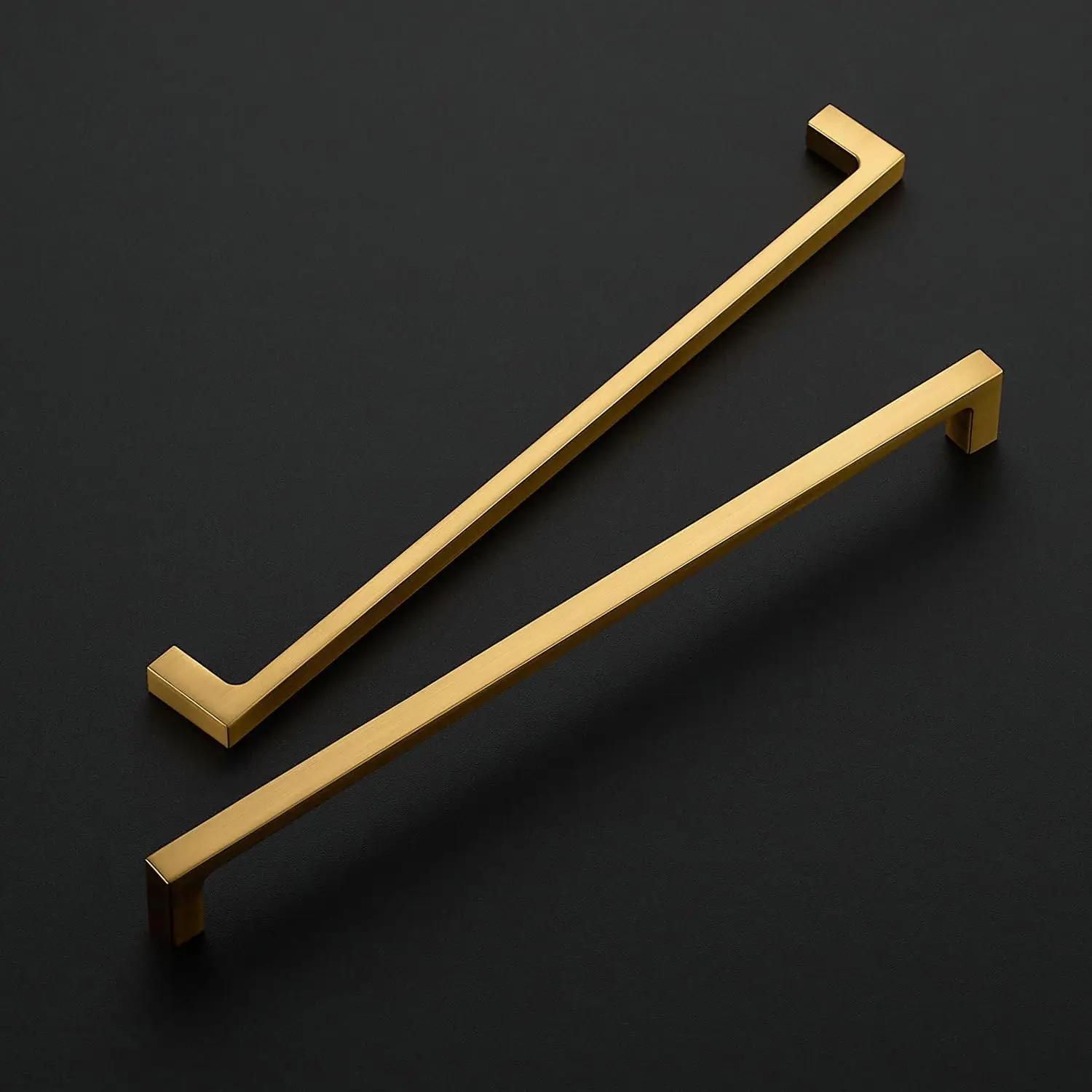 10 Inch Slim Solid Zinc Brushed Brass Cabinet Drawer Pull Handles Complete With Mount Screws Bulk Pack Of 30 Decorative Furniture Hardware For Cupboard Dresser Indoor Kitchen Renovation Accessory