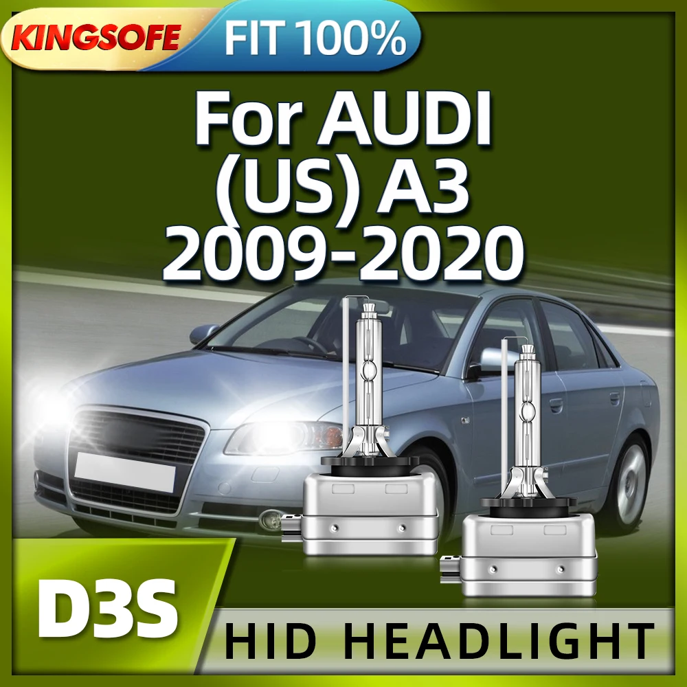 

KINGSOFE 35W HID Bulb Xenon Headlight D3S Lamp 6000K For AUDI (US) A3 2009 2010 2011 2012 2013 2014 2015 2016 2017 18 2019 2020