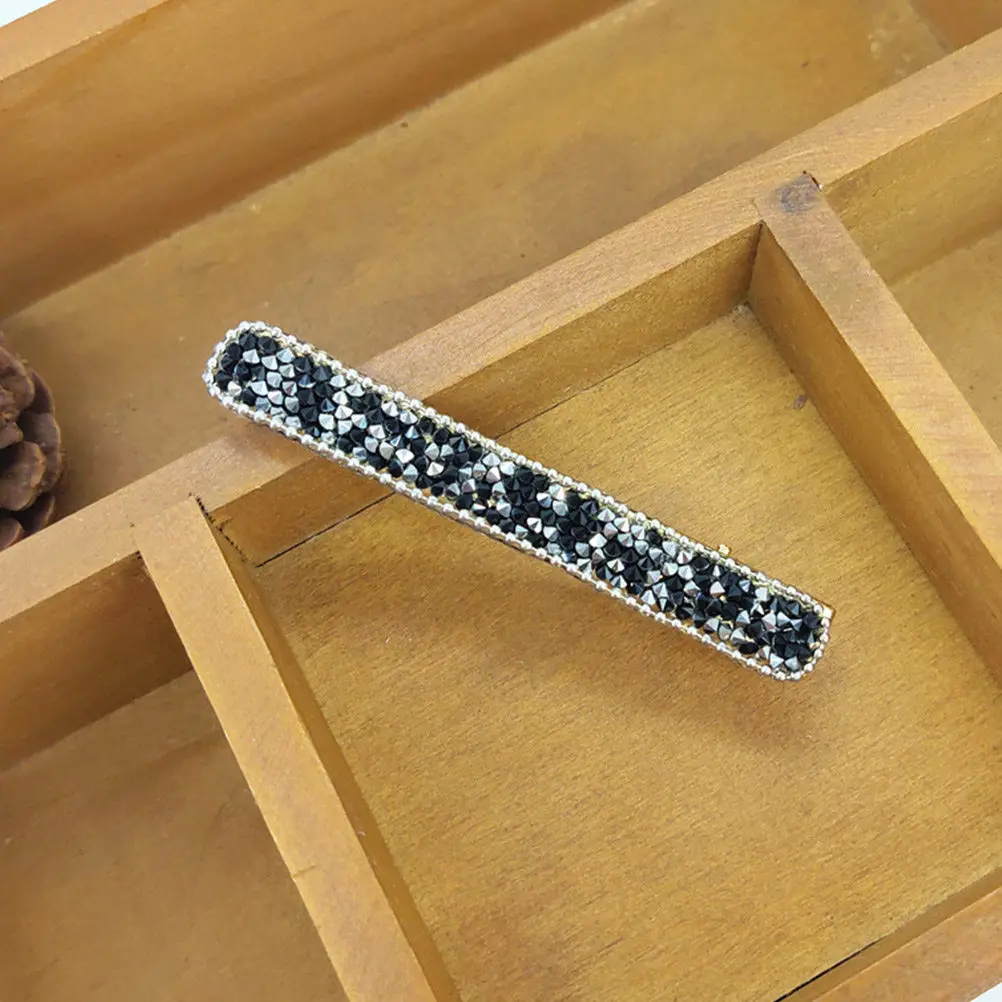 4Pcs Rhinestone Hair Clips Premium Elegant Barrettes for Women Girls Fashion Hair Jewelry Set White Blue Black Grey Travel