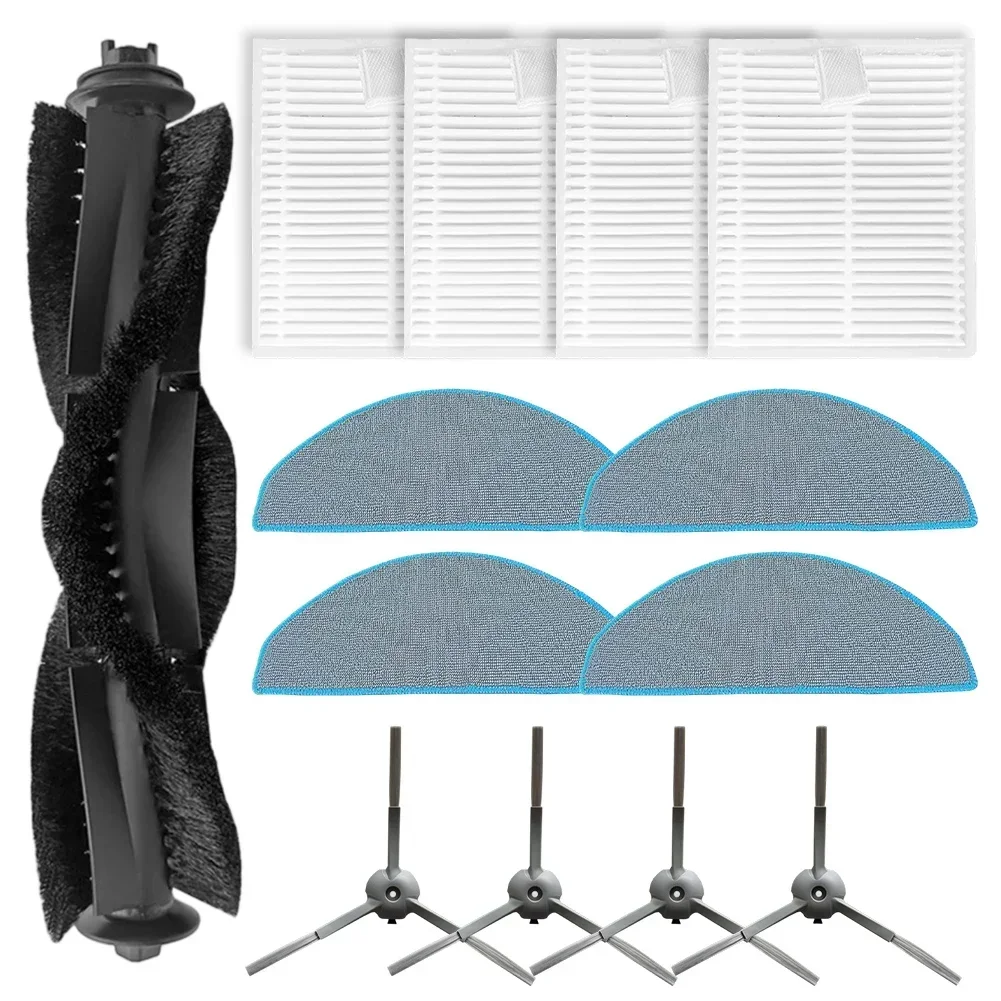 Main Side Brush Filter Mop Cloth Kit For ILIFE V20 / For Vyzzle D10 / For Laresar For L10 / For Lydsto R1D Edge Vacuum Cleaner