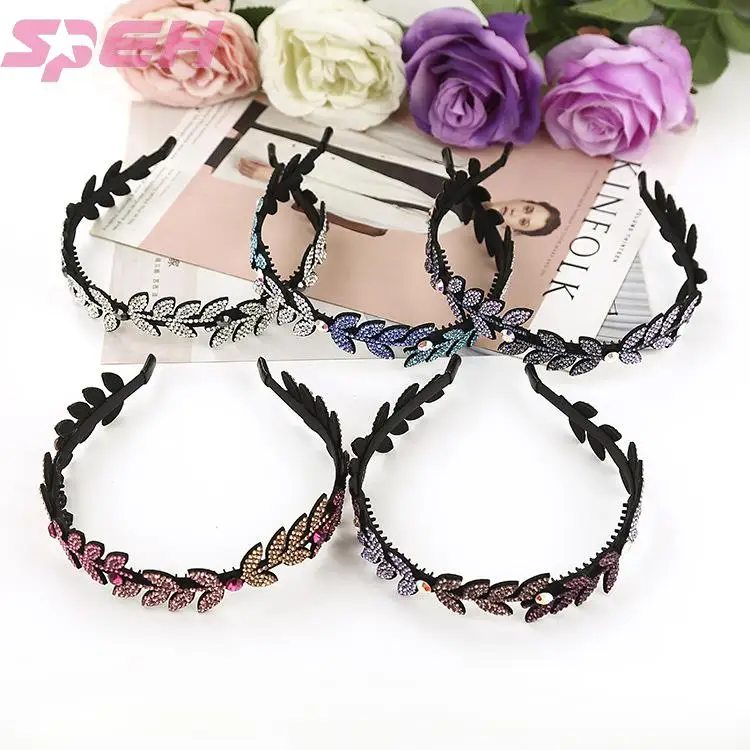 New Korean fashion diamond studded hair band exquisite jewelry girl wash face hair band petals