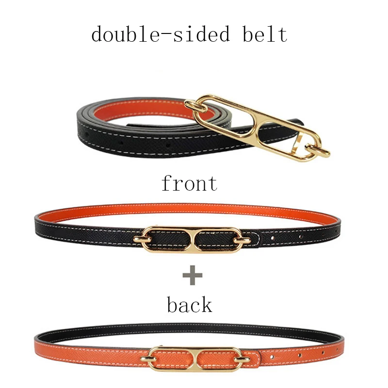 Adjustable PU Leather Ladies Dress Belts Skinny Thin Women  display picture 3