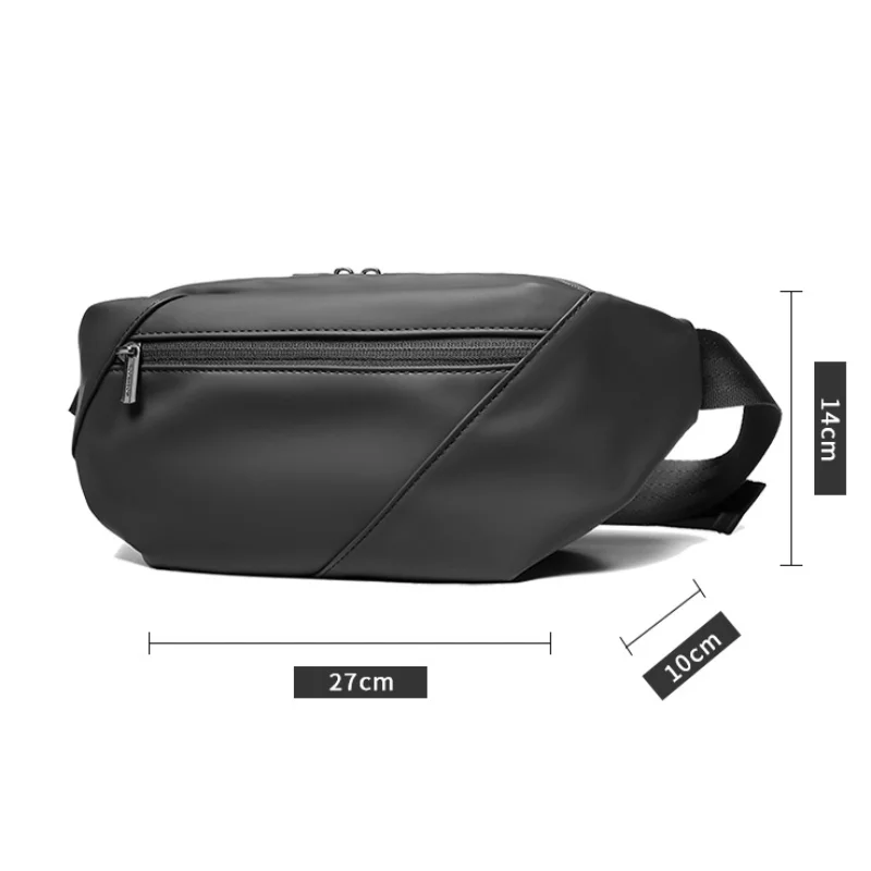 Chikage Grande Capacidade Fanny Pack, Bolsa de peito com função esportiva masculina, Bolsa tiracolo, Bolsa de ombro multifuncional, moda tendência