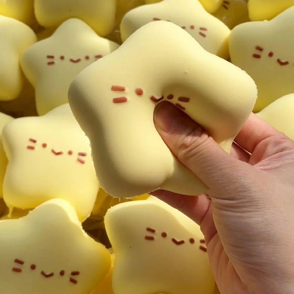 럭키 스타 푸피 스퀴시 스트레스 해소 슬로우 라이징 스퀴즈 피젯 토이 스퀴즈 타바 스퀴시 어린이 성인 생일 파티 선물