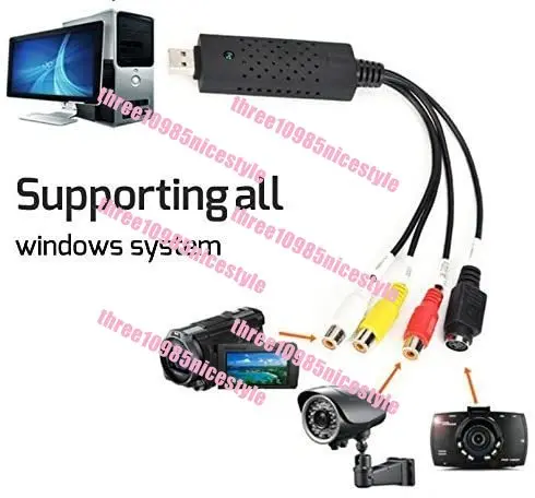 دعم Win10 USB 2.0 Easyca ملحقات الصوت والفيديو الأخرى 3 شرائح STK1160DLQG + SAA7113H + ALC655 جهاز التقاط الفيديو
