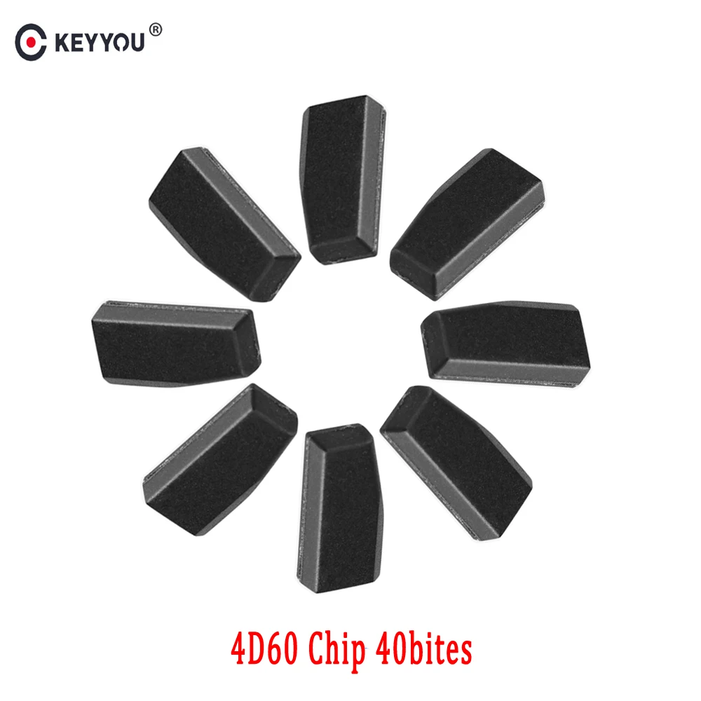 KEYYOU 1 PCS For Ford 4D60 ID60 For Ford Fiesta Connect Focus Mondeo Ka 40 Bits Blank Carbon Chip Car Carbon Transponder Chip