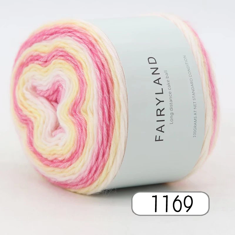 1Pc 100G Gradiënt Regenbooggaren, Geschikt Voor Diy Haak En Gebreide Warme Truien, Sjaals, Hoeden, Sjaals, Sjaals, Enz