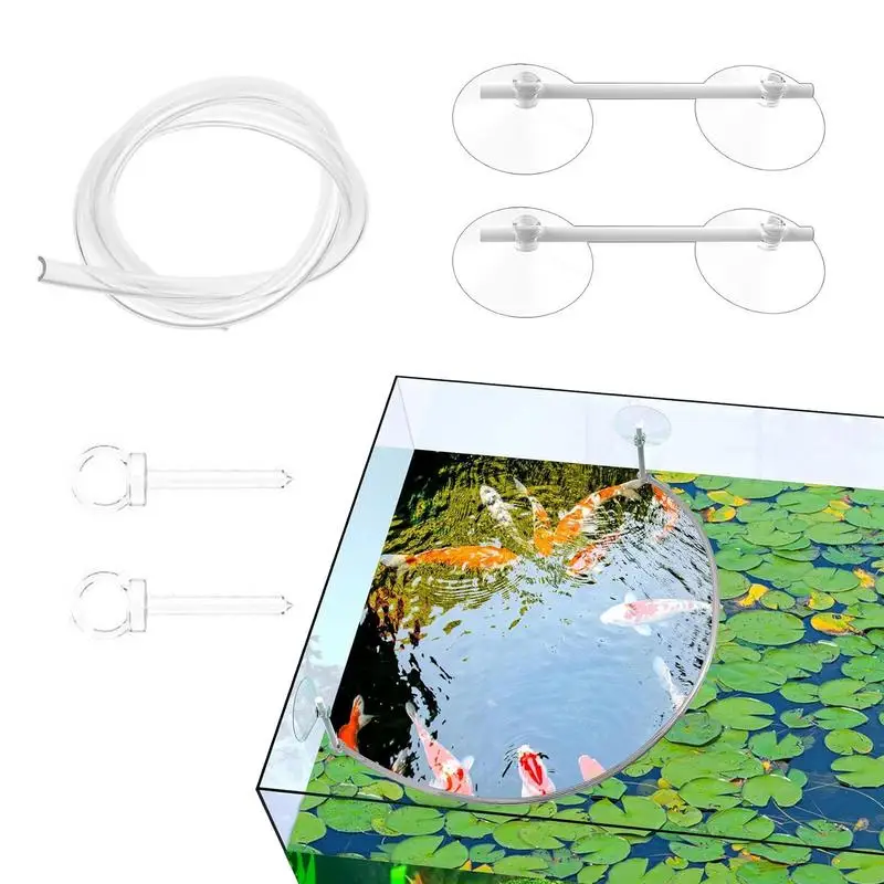 Anillo de alimentación de peces corrales para plantas flotantes de acuario, separa y protege la calidad del agua, accesorios de filtro de acuario para pecera