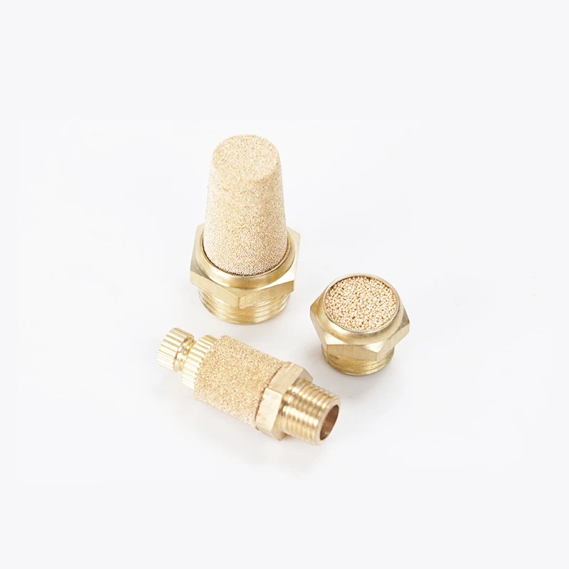 Brass Pneumatic Muffler 1/8 1/4 3/8 1/2 3/4 1 Inch Air Exhaust Muffler Noise Reducer Fitting
