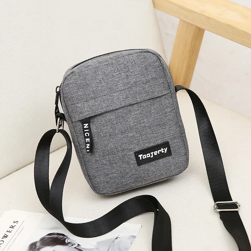 Nylon Shoulder Bag Men Solid Color Crossbody Bag Casual and Fashionable European and American Retro Bag Bolso Hombre Bandolera