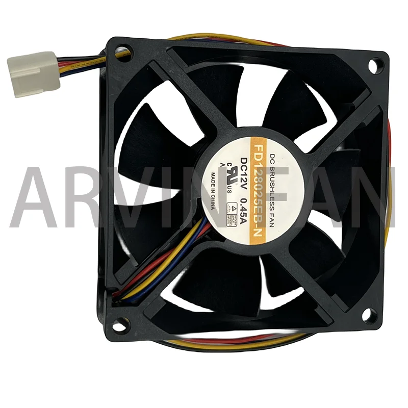 Imagem -03 - Ventilador de Refrigeração Original para Refrigerar Brandnew Fd128025eb-n 8cm 8025 80 mm 12v 0.45a