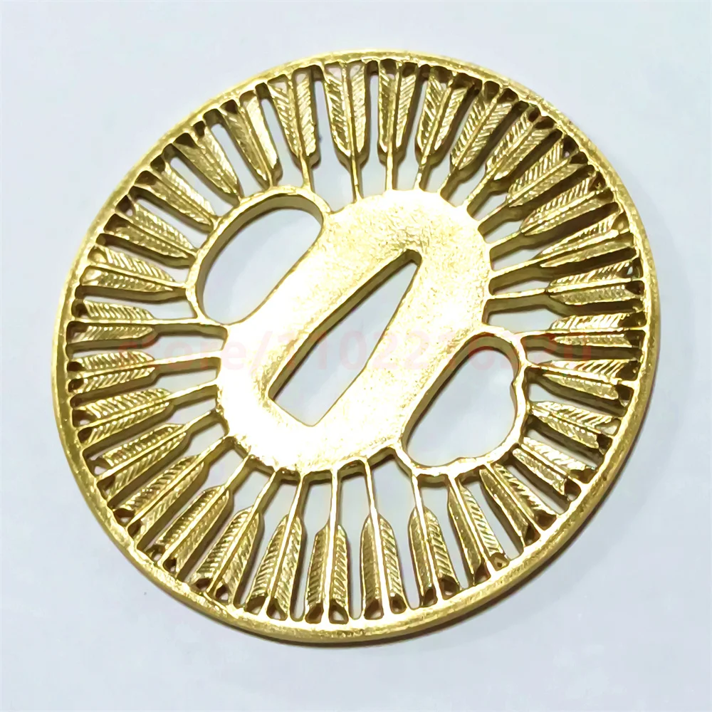 Exquisite Copper Brass Tsuba Handguard Guard For Japanese Japan Samurai Katana Sword Fittings Accessory Parts Nice Feather