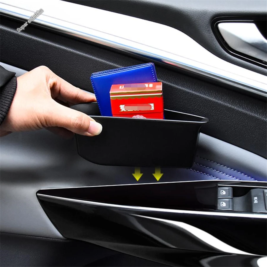 

Car Door Armrest Storage Box Handle Tray / Center Console Container Pallet Accessories For VW Volkswagen ID.4 ID4 2021 - 2024
