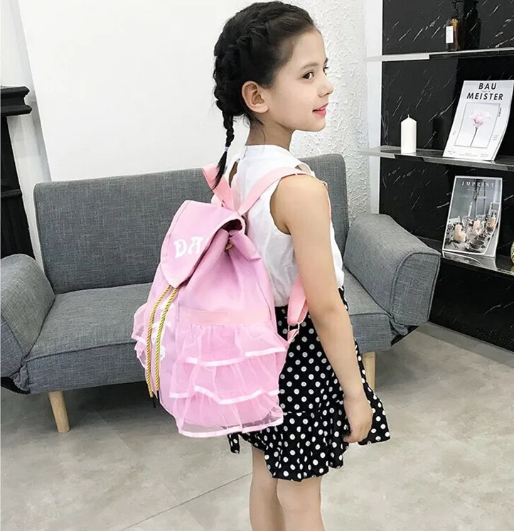 Bolsa de baile para niños, mochila de baile de doble hombro para niños, mochilas escolares de Ballet latino, bolsas de baile impresas para niñas, NAB173