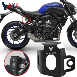 For YAMAHA MT-07 MT07 MT FZ 07 FZ07 Motorcycle CNC Accessories Rear Brake Fluid Reservoir Guard Cover Protector Rear Oil Cup Cap