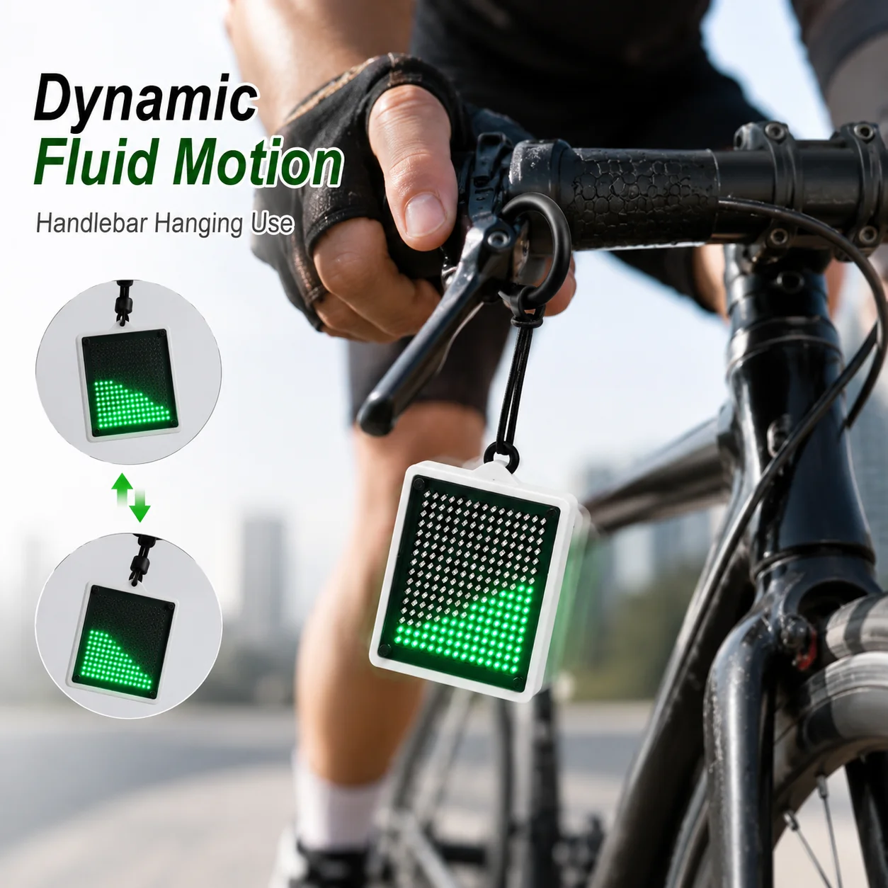LED Fluid Simulation Water Flow Light Tilt Responsive Motorcycle Bicycle Hanging Ornament Dynamic Lean Motion Rider Decoration