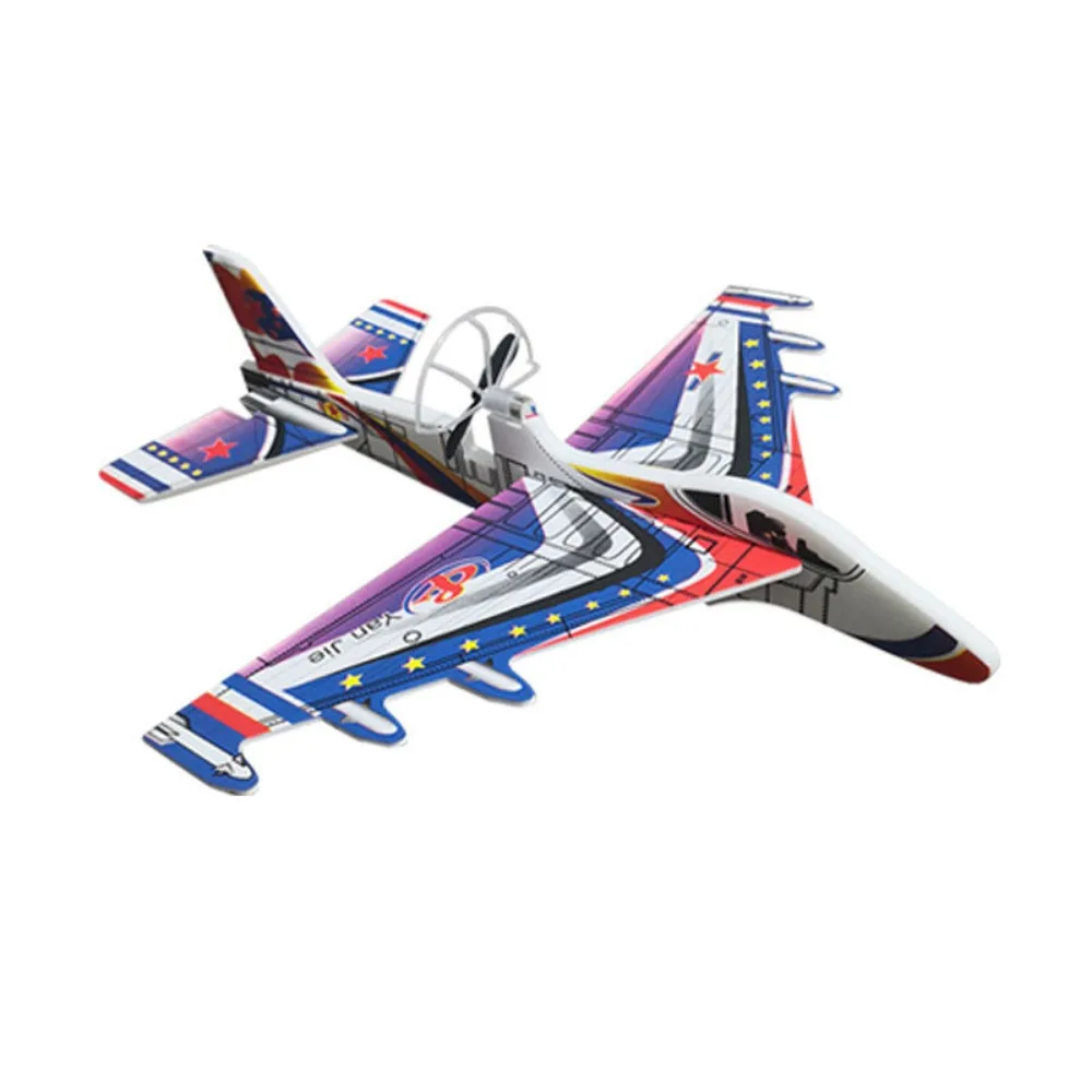 30*15*9cm Electric Plane Glider Random Color Hand Airplanes Capacitor Foam Material Outdoor Aircraft Model Children Boys Gifts