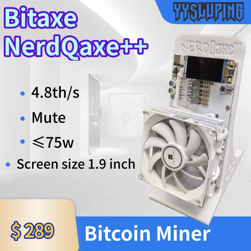 Bitaxe Gamma 601 NerdQaxe++Bitcoin عامل منجم تبريد الهواء وتبريد المياه اختياريًا