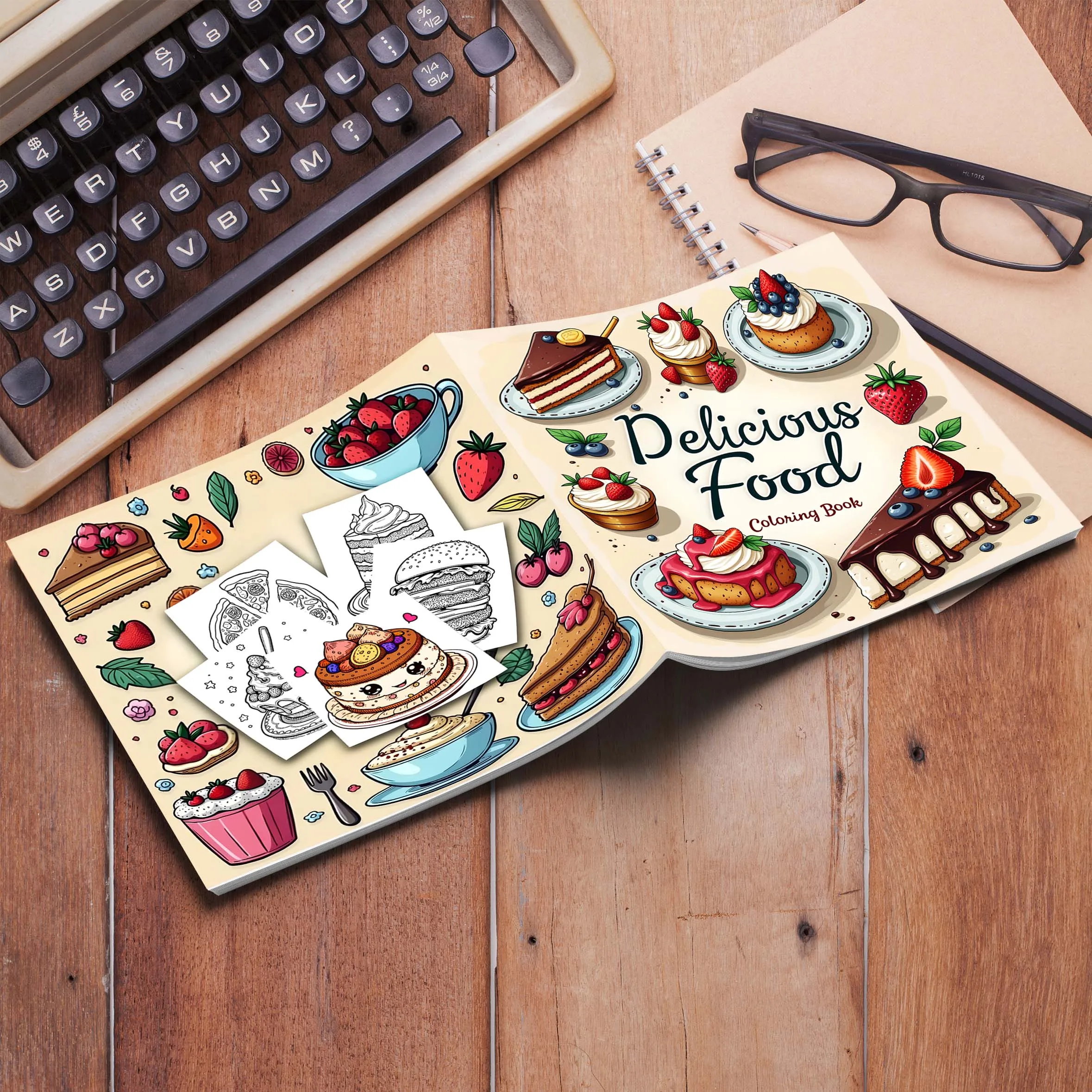 كتاب تلوين فني بتصميم طعام، 24 - مراجعة Food Snacks Coloring Book وسعره
