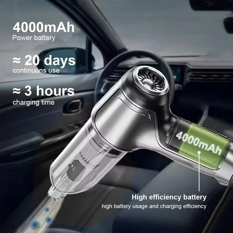 Xiaomi Youpin Car Vacuum Cleaner Strong Wireless Suction Handheld Auto Vacuum Home Car Dual Use Charging Cleaners Appliance New