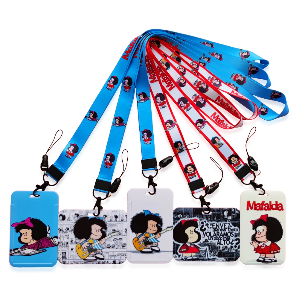 Fashion Girls Boys ID Credit Bank Card Holder Students Bus Card Case Hand Rope Visit Door Identity Badge Cards Cover