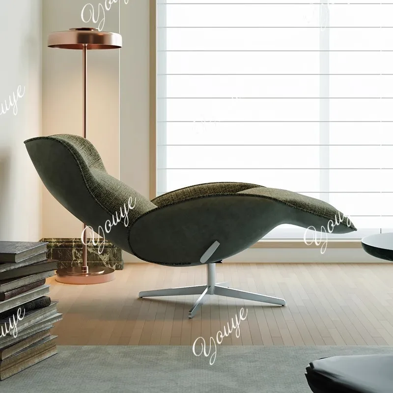 

Minimalist lunch break zero gravity recliner living room home 360 ° rotating single sofa chair designer casual