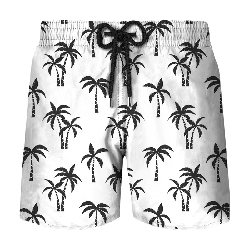 Simple Tropics Plant Graphic Board Shorts Men 3D Printed Swimsuit homme 2023 Hawaii Beach Shorts Pants Summer Cool Swim Trunks