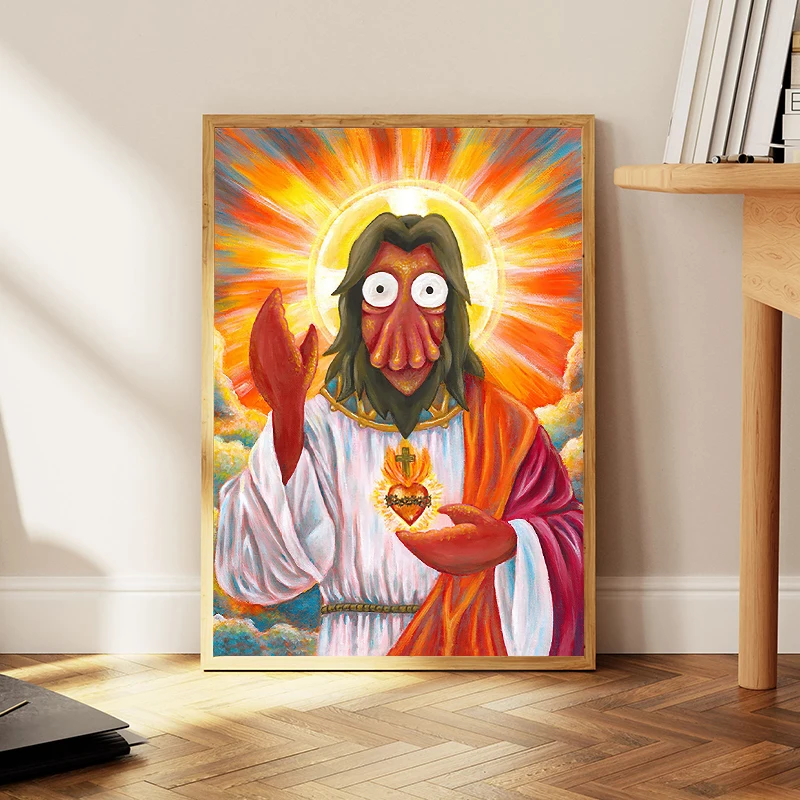 Futuramaes Zoidberges Jesuses Poster Prints Wall Art Picture Modular Canvas Painting for Living Room Home Decor Gift Cuadros