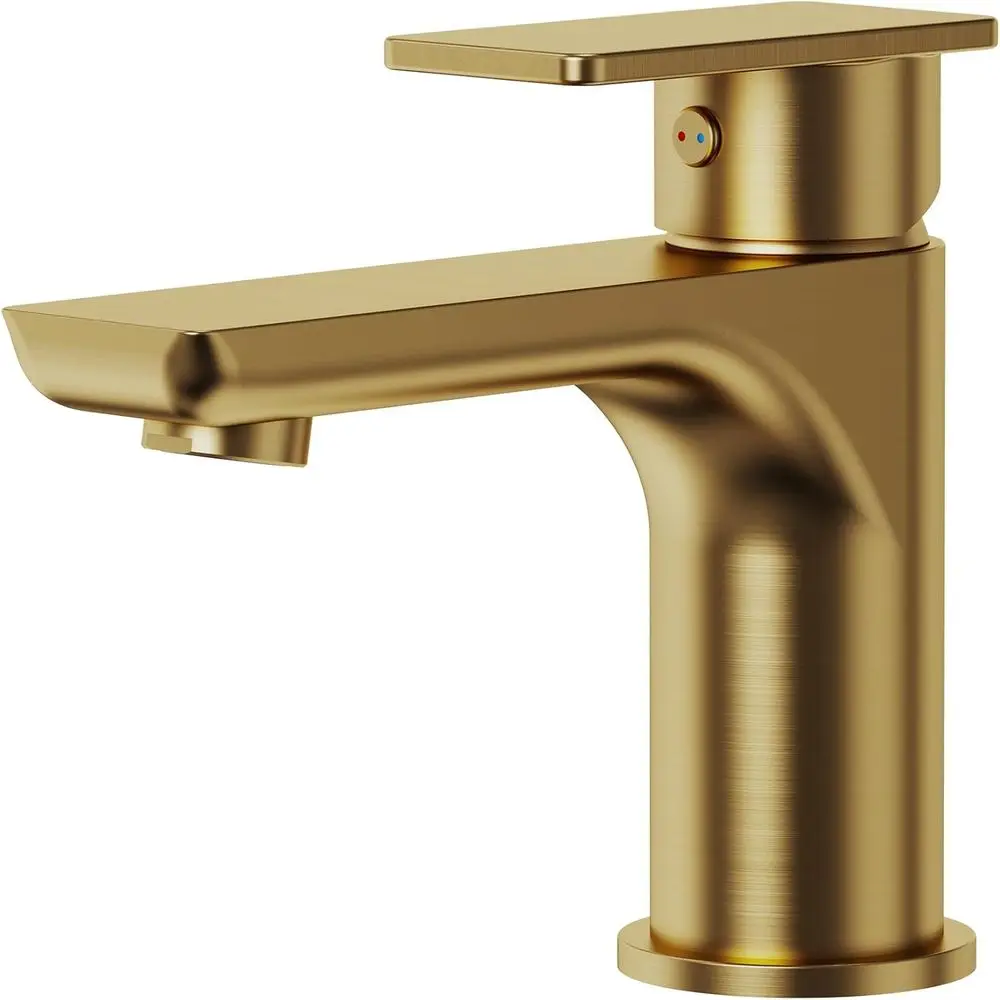 

Single Handle Bathroom Faucet, Modern Deck-Mount Basin Faucet Vessel Sink Tap with Supply Lines