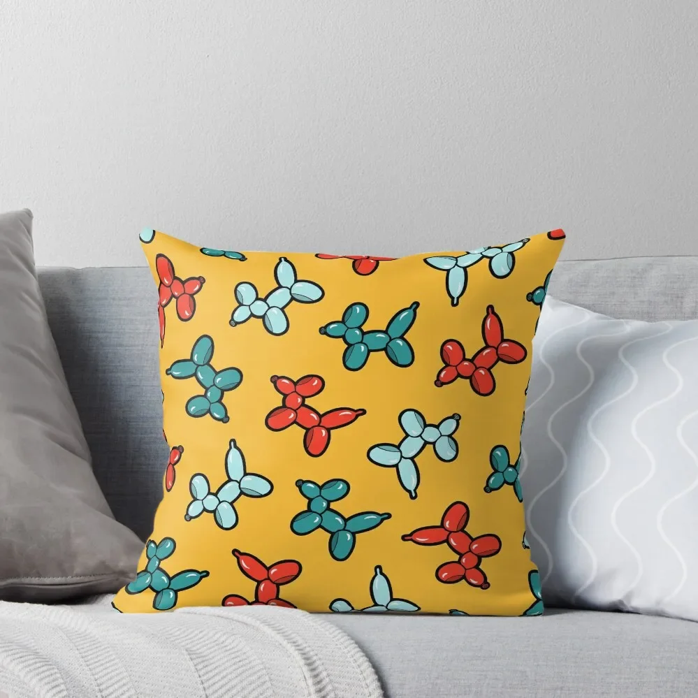 

Balloon Animal Dogs Pattern in Yellow Throw Pillow christmas pillowcases Sofa Cover Cushion Child Pillowcase Cushion pillow