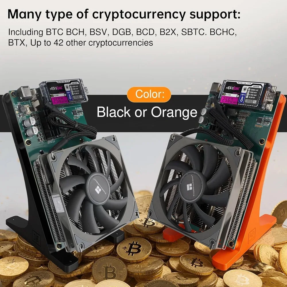 Bitaxe NerdQaxe ++ 4.8TH/s 78 واط Bitcoins مينر 4 قطعة BM1370 Asic رقاقة سولو BTC مينر مع 120 واط إمدادات الطاقة Btc آلة التعدين #1