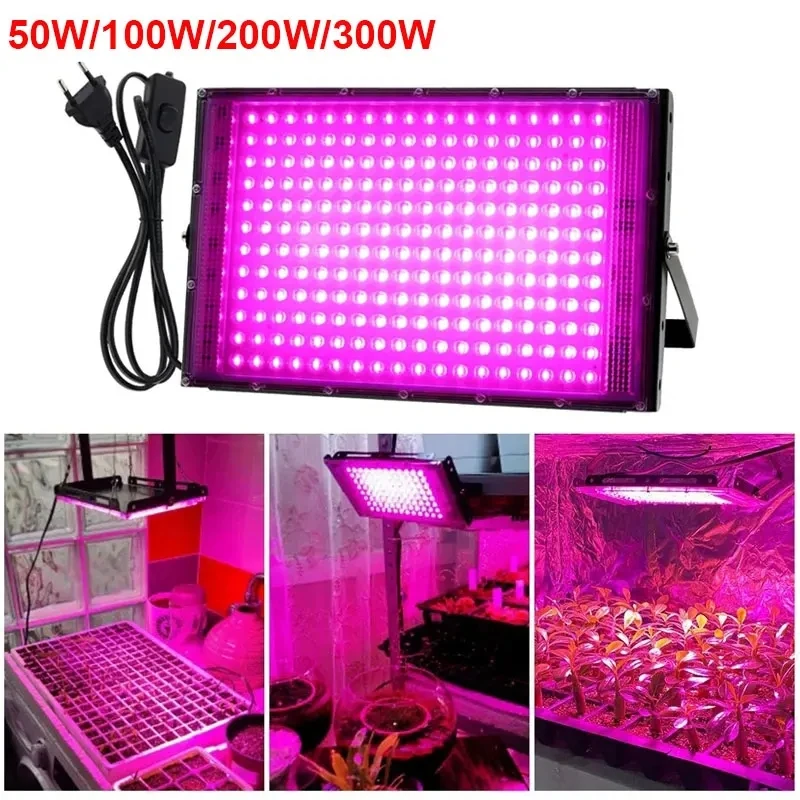 植物用のフルスペクトルLEDグローライト,Phytoランプ,温室,水耕栽培,220v,50w,100w,200w,300w