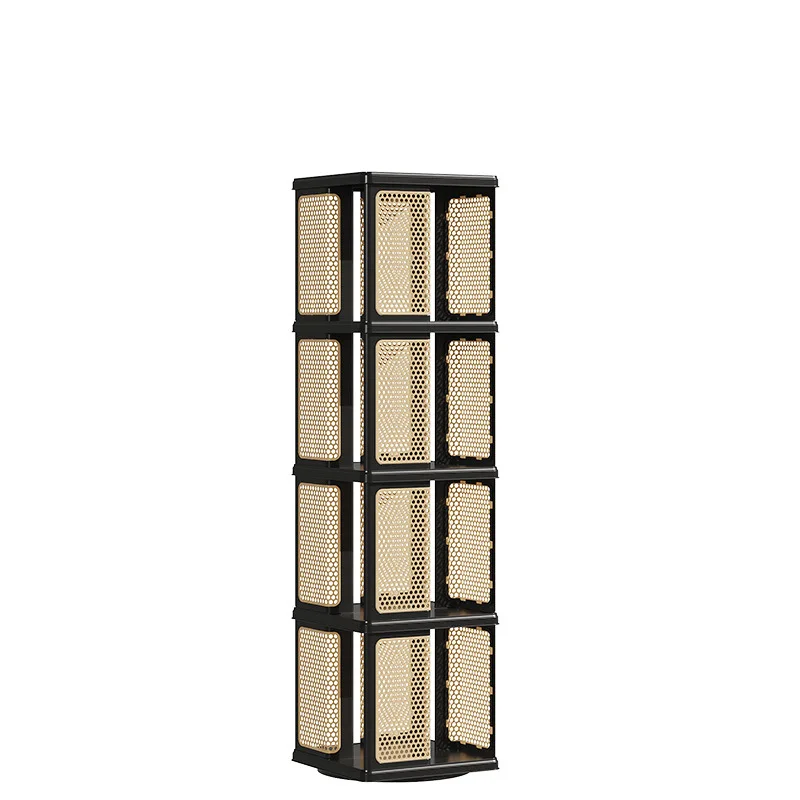 Bookcase living room retro book finishing floor shelf