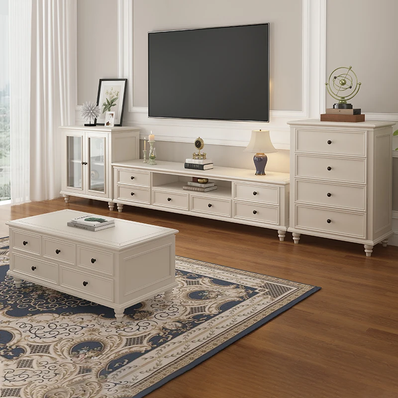 

White Wood Tv Stands Mobile Mid Century Luxury Display Tv Table Living Room Drawers Designer Muebles Para Tv Trendy Furniture
