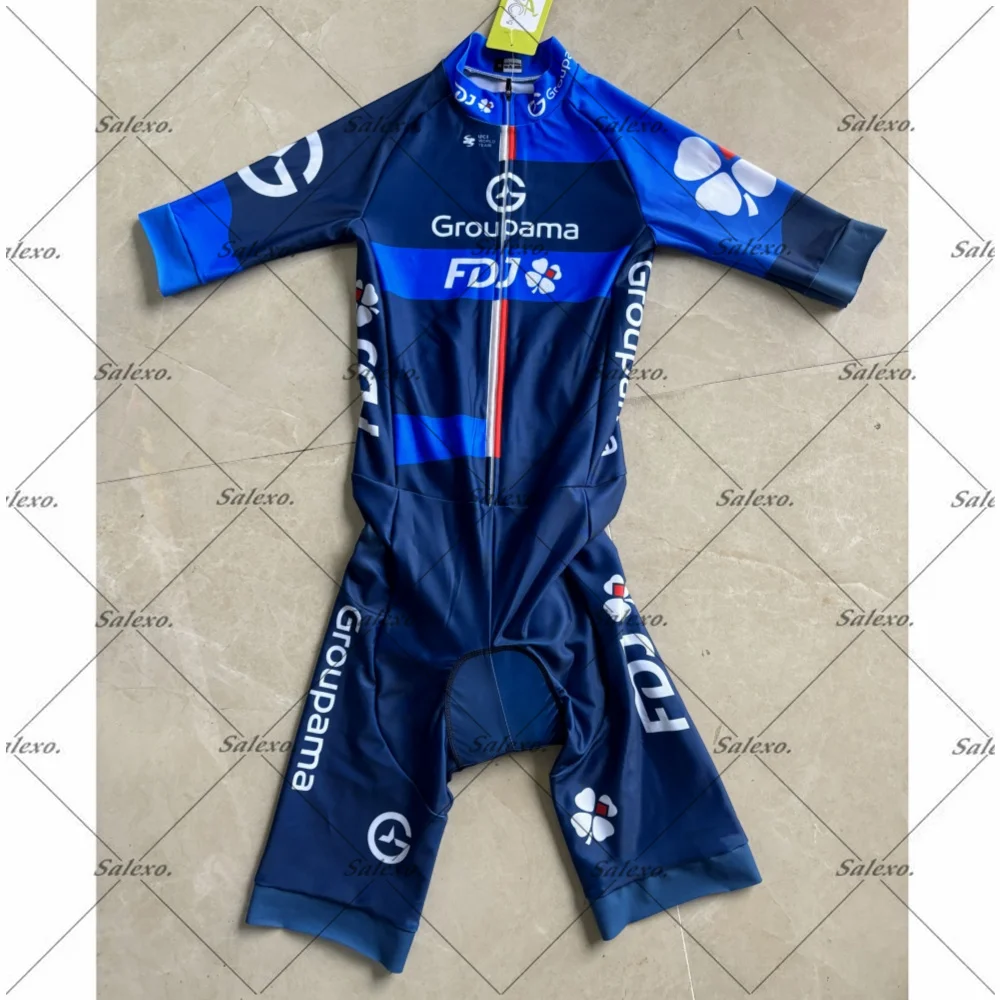 

Комбинезон LASER CUT 2025 GROUPAMA FDJ TEAM, синее боди, короткий велосипедный трикотаж, одежда для велосипеда Maillot Ropa Ciclismo