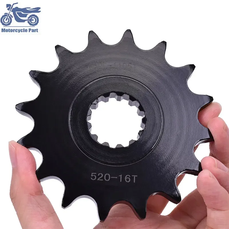 

520-16T 520 16 Tooth 16T Drive Front Sprocket Gear Cam For Kawasaki ZX-6R ZX6R ZX600 Ninja ZX636 ZX 6R 600 636 ABS KRT Edition