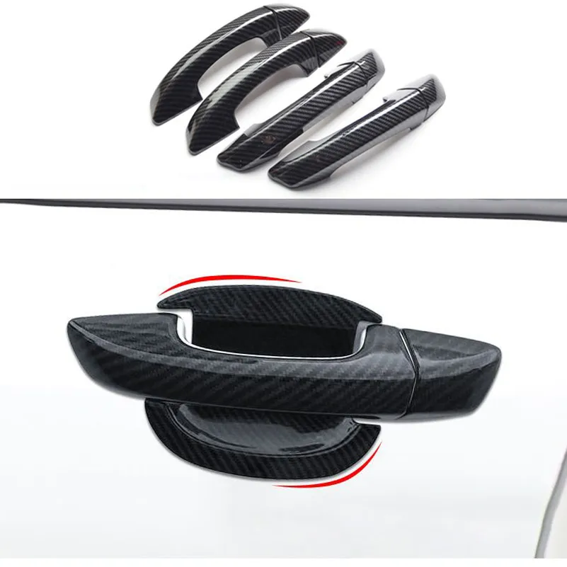 Carbon Fiber Door Handle Cover for Volkswagen VW Scirocco 3 MK3 2008~2017 Car Protective Style Accessories Ggadget Stickers Trim