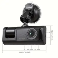 Caméra de tableau de bord double caméra 1080P pour voitures, avant et intérieure, caméra de voiture avec Vision nocturne IR, enregistrement en boucle, DVR de voiture grand angle 2