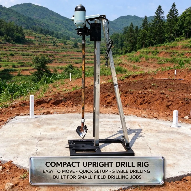 Customized Vertical Frame Bracket Water Well Drilling Rig with Guide Rail Lifting for Agricultural Shallow Well Water Intake
