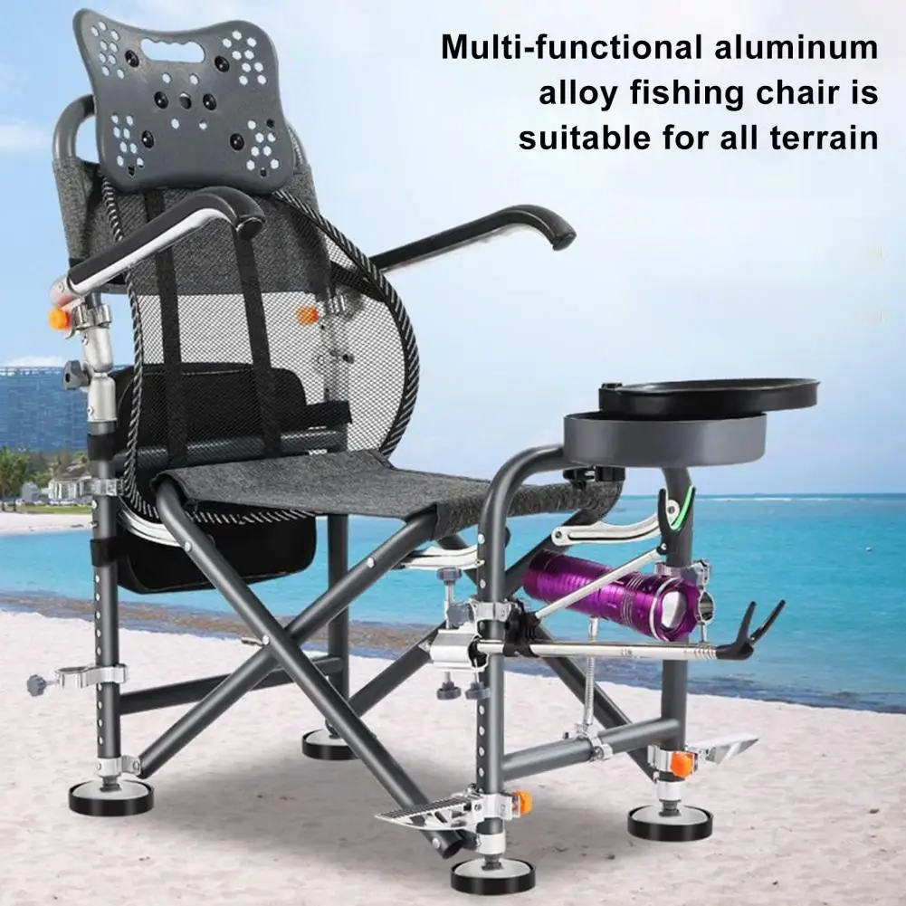 Adjustable Legs Fishing Chair Fishing Chair with Backrest Versatile Folding Fishing Chair Adjustable Height Lightweight