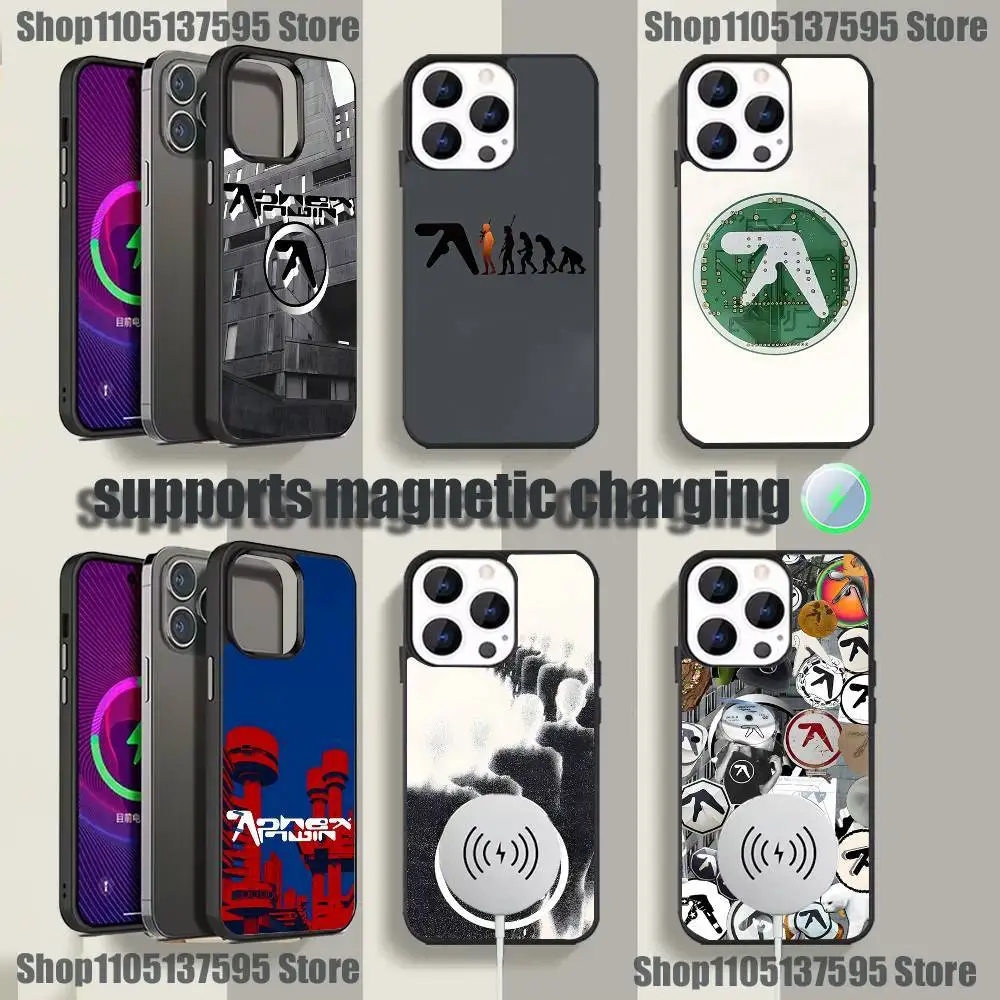 

Aphex Twin Logo Art Phone Case For iPhone 17,16,15,14,13,12,11,Pro,Max,Plus,Mini,SE4,E Magnetic Magsafe Wireless Charging