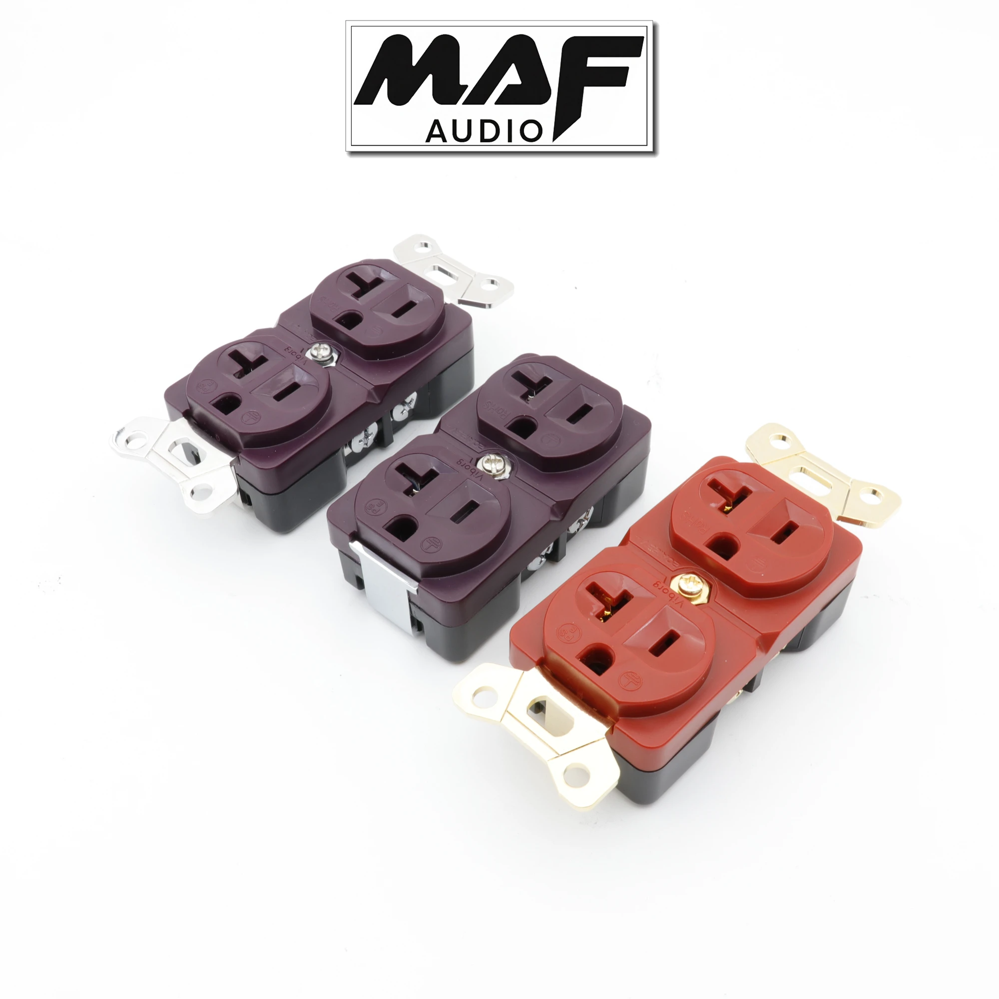 

1pc Viborg High End VM20G Red Pure Copper Power Socket US Receptacle HIFI Wall Mounting Connector Power Cord Outlet